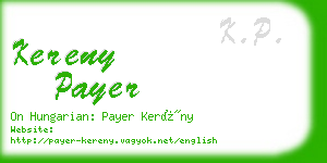 kereny payer business card